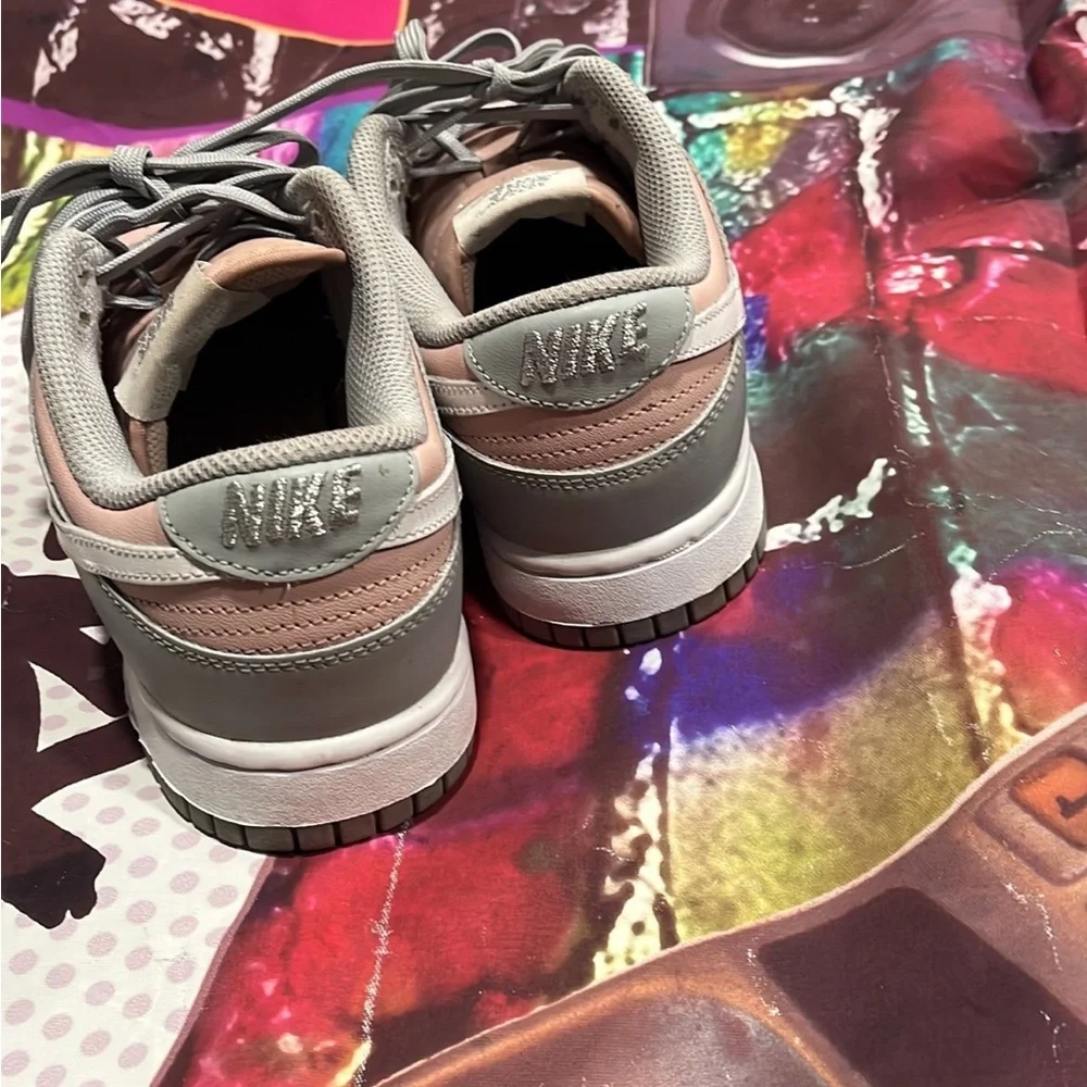 Women's Pink and Gray Sneakers Pink Oxfords